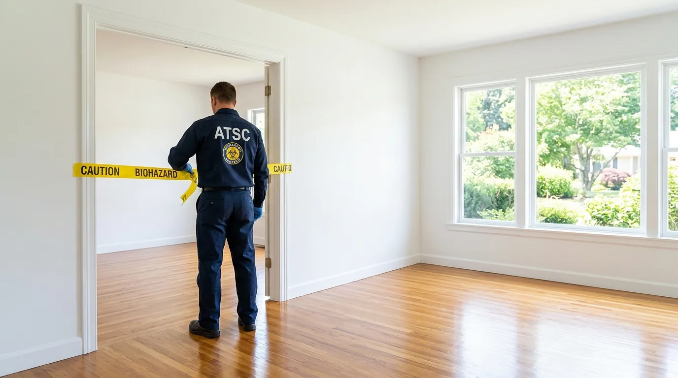 Certified biohazard cleanup crew performing Trauma Scene Cleanup in Marana